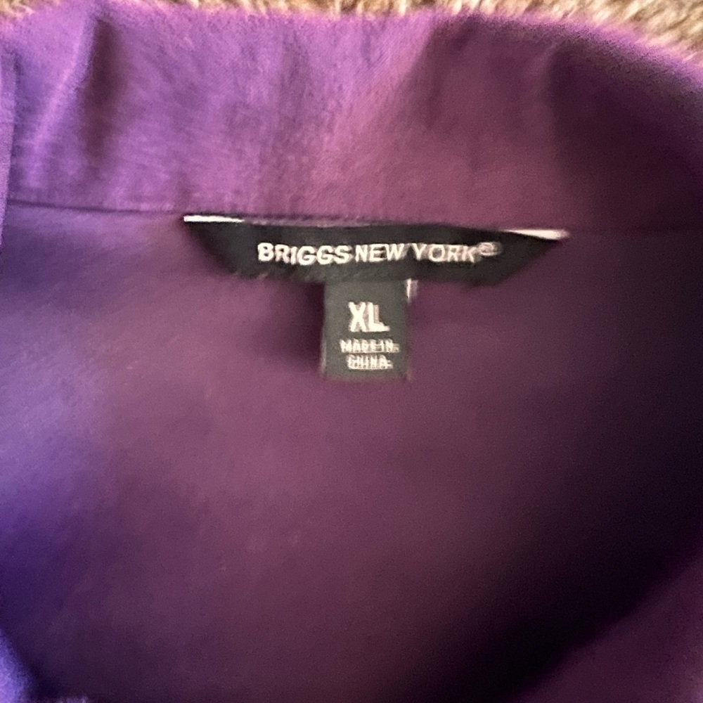 Briggs New York purple plum button up jacket size XL - Picture 4 of 6